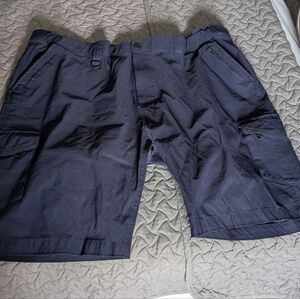 Blue Cargo Shorts with Relaxed Fit and Belt Loops